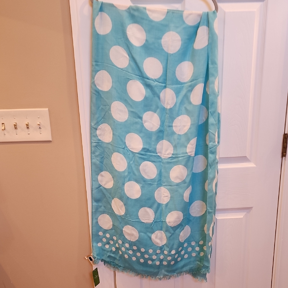 kate spade Aqua Polka Dot Scarf